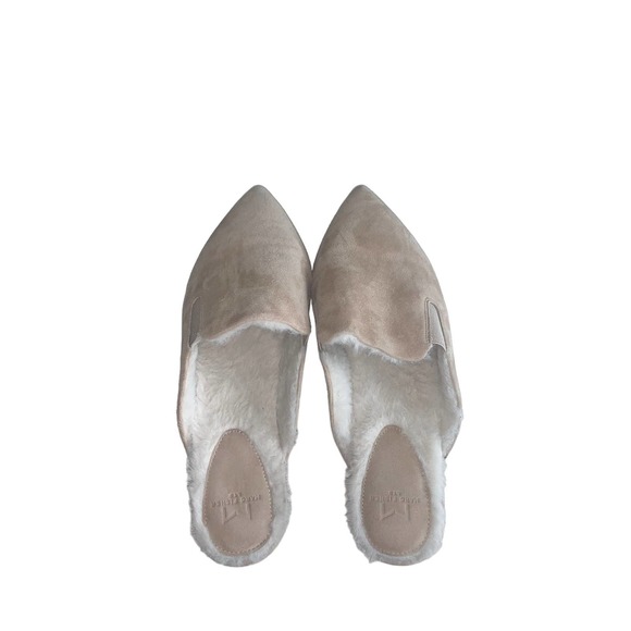 Marc Fisher Suede Saraly Faux Fur Lined Mules Sz. 7.5 - Picture 3 of 5